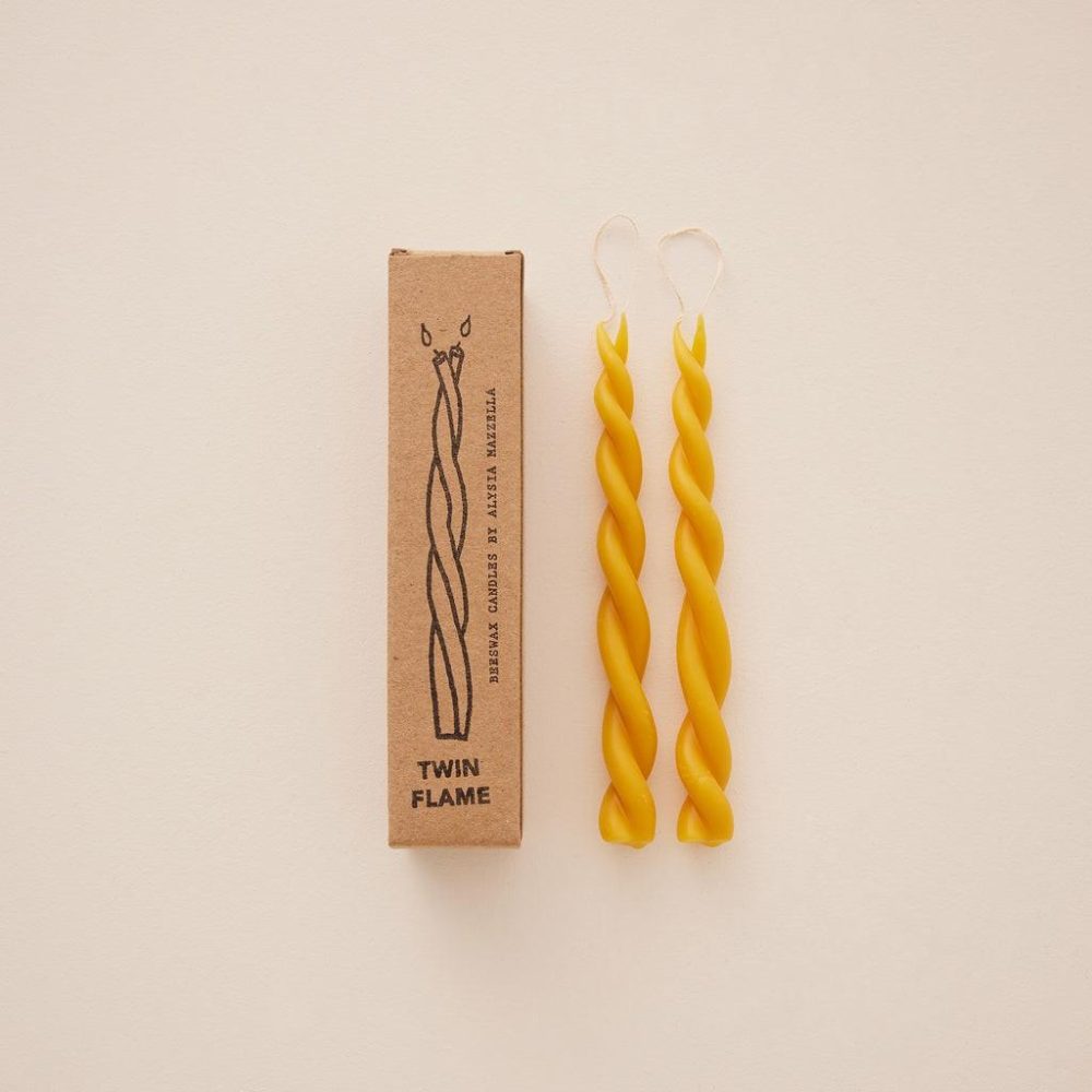 Home Scents | Twin Candles – set of 2 Yellow Candles + Home Scents Candles + Home Scents