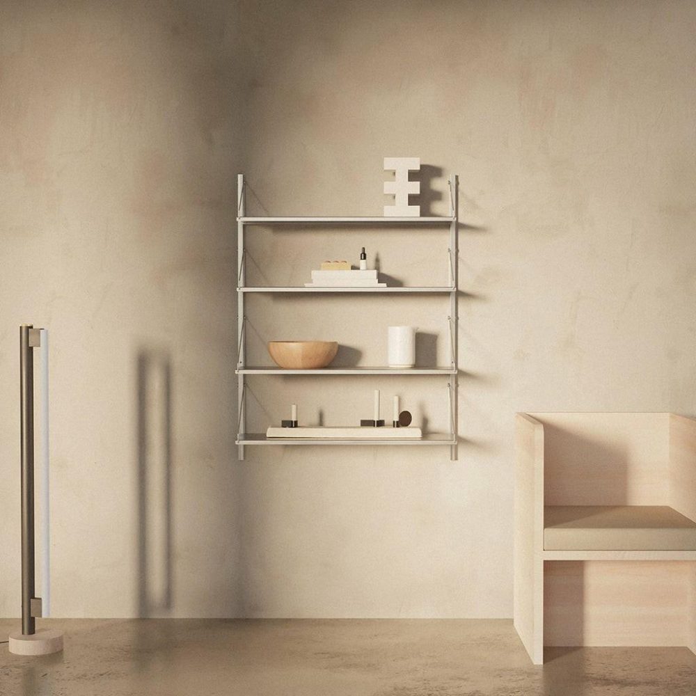 Shelving + Storage | Shelf Library Stainless Steel | Single Section Furniture Shelving + Storage