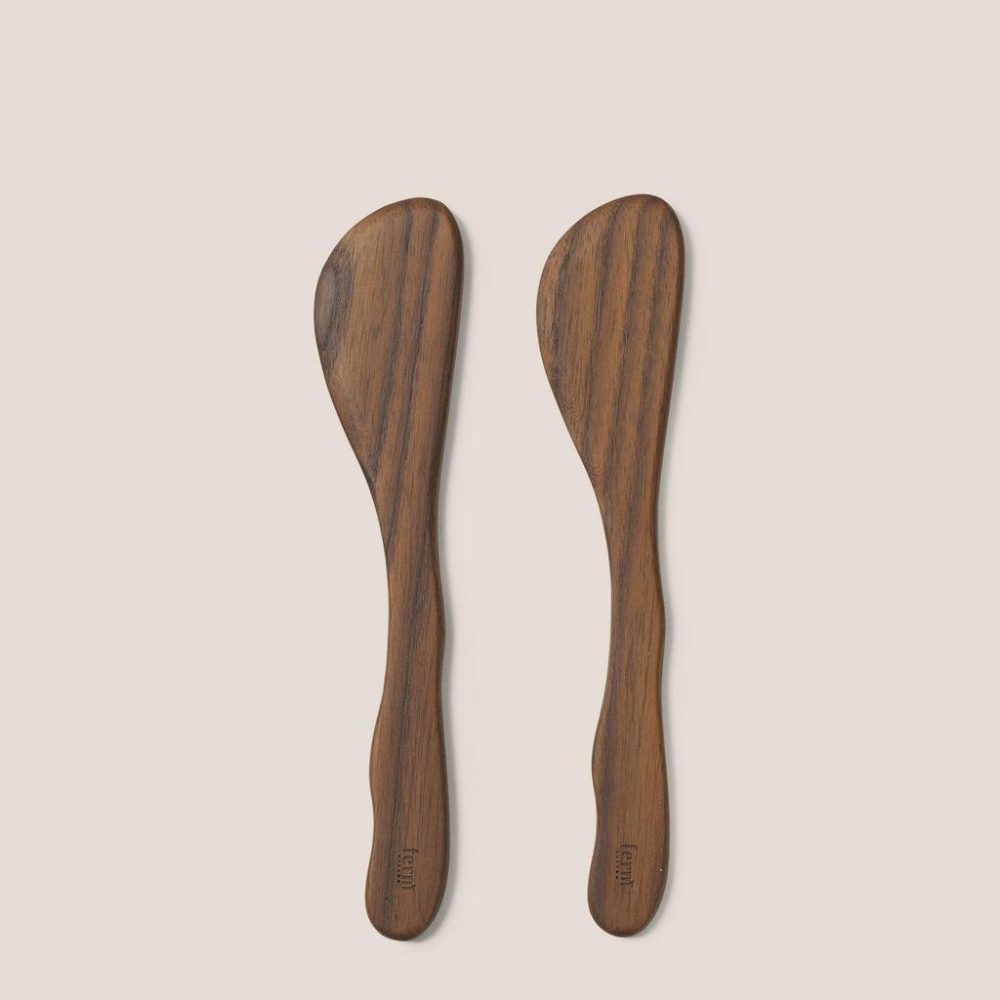 Tabletop + Accessories | Cairn Butter Knives, set of 2 Dark Brown Dining Dark Brown