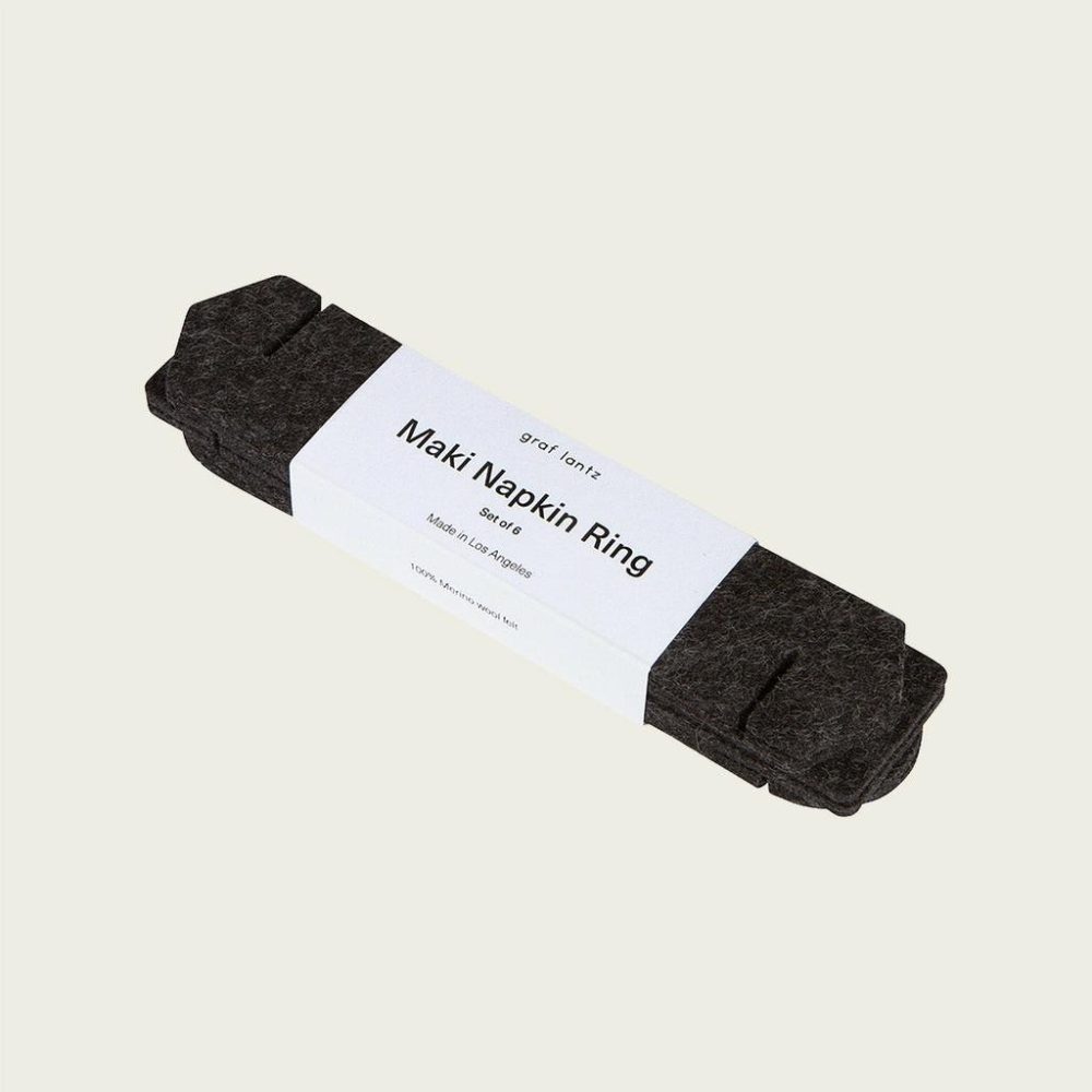 Tabletop + Accessories | Maki Napkin Ring Charcoal Dining Charcoal