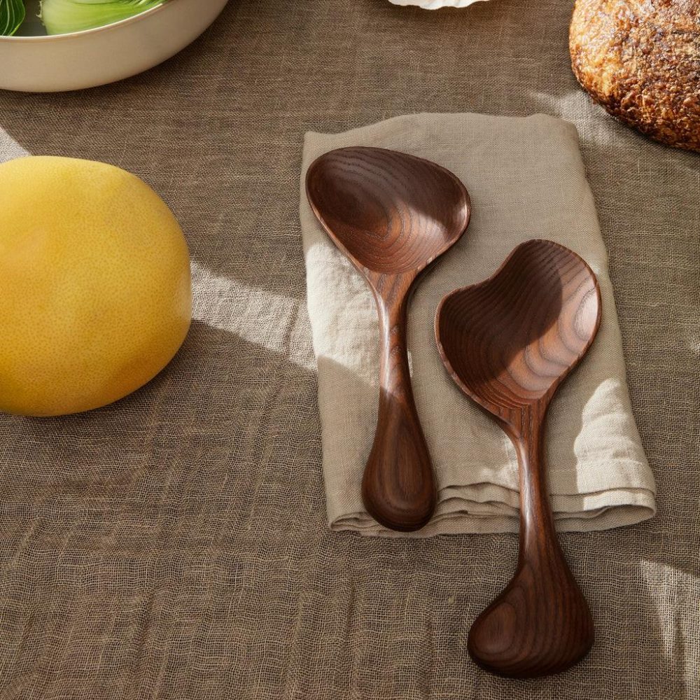 Tabletop + Accessories | Os Salad Servers Dark Brown Dining Dark Brown