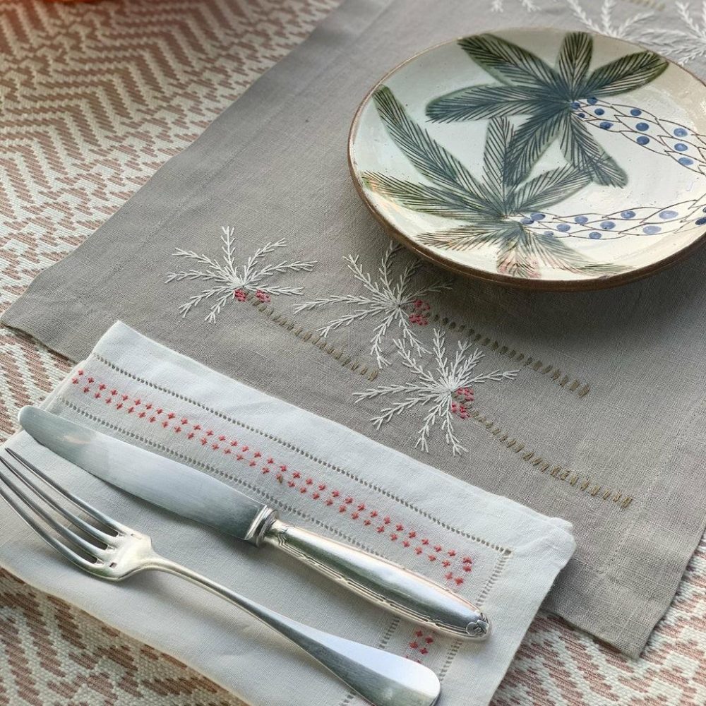 Tabletop + Accessories | Palm Tree Placemat, set of 2 Dining Tabletop + Accessories