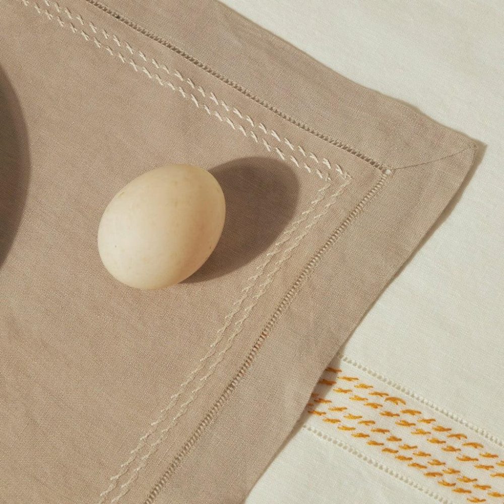 Tabletop + Accessories | Shashiko Linen Placemats, set of 2 Dining Tabletop + Accessories