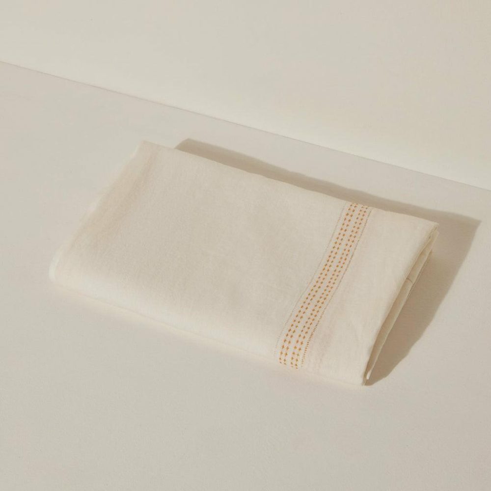 Tabletop + Accessories | Shashiko Linen Tablecloth Dining Tabletop + Accessories