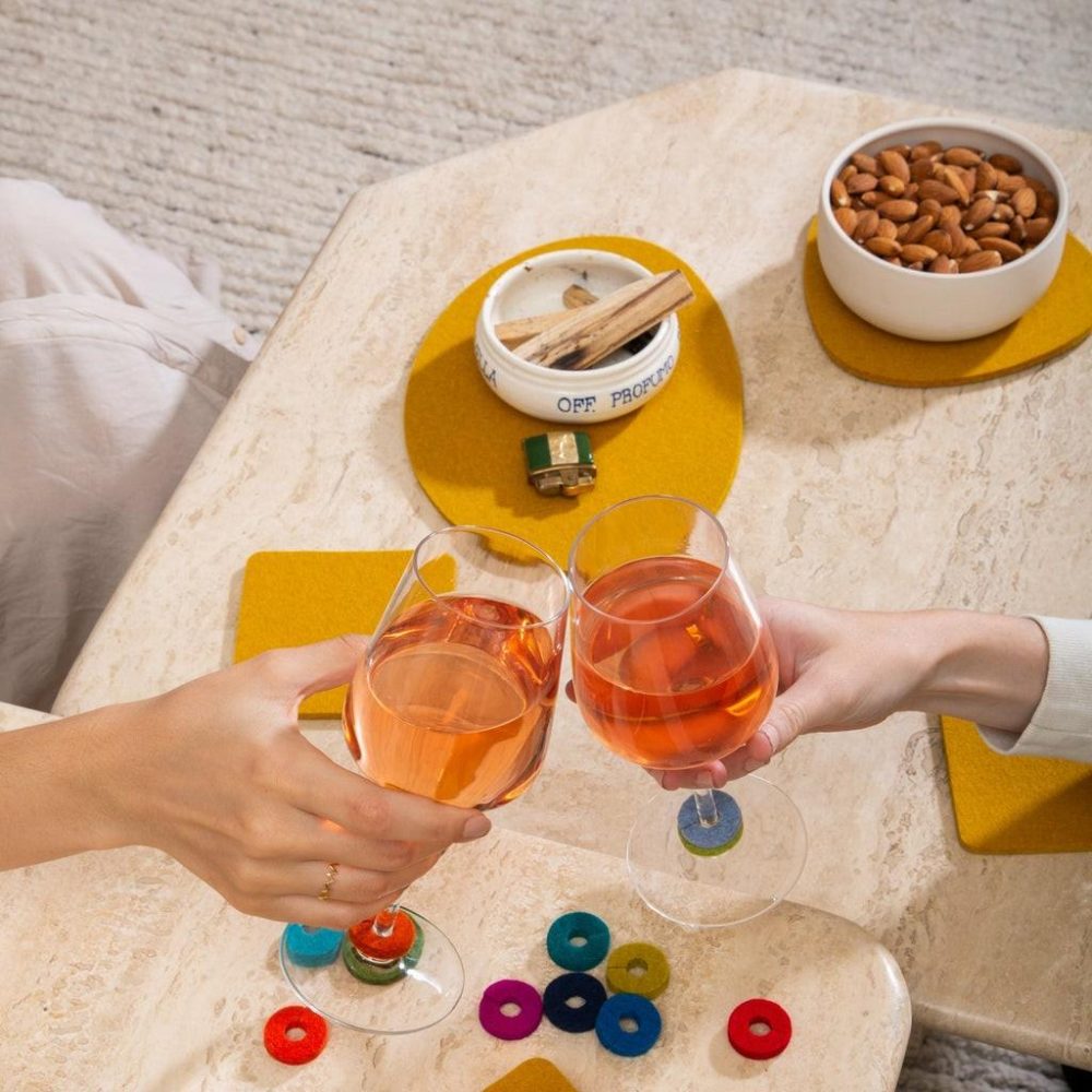 Tabletop + Accessories | Wine-O’s Round Glass Markers Multi Dining Multi