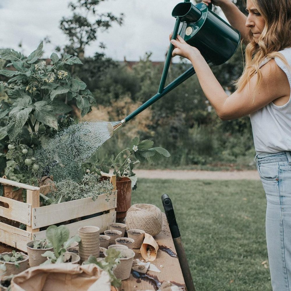 Watering Cans | The Warley Fall (One Gallon) Green Garden Gardening Tools