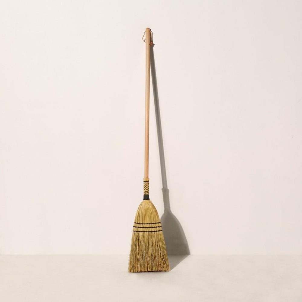 Brooms + Cleaning | Shakerbraid Broom – Natural & Black Natural Brooms + Cleaning Brooms + Cleaning