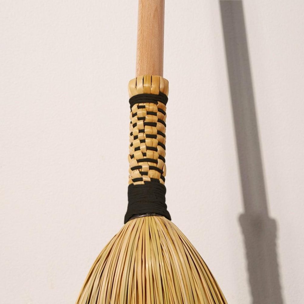 Brooms + Cleaning | Shakerbraid Broom – Natural & Black Natural Brooms + Cleaning Brooms + Cleaning